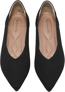 Semwiss Women's Pointed Toe Leopard Ballet Flats - Comfortable Breathable Work Office Casual Shoes