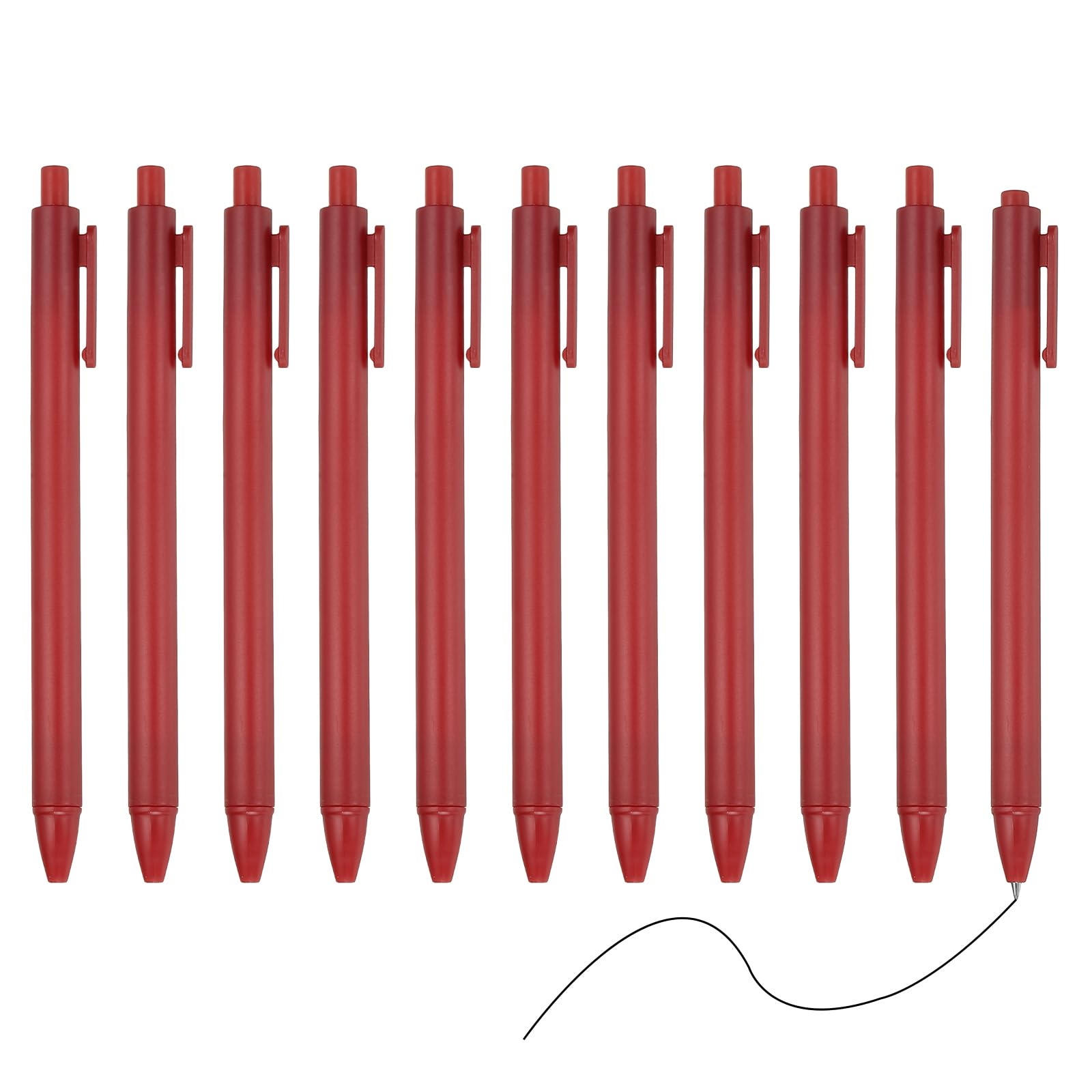 PATIKIL 12 Pack Retractable Ballpoint Gel Pens, 0.5mm Fine Point Black Ink Retro Color Smooth Writing Cute Pens for Office Home Supplies Journaling