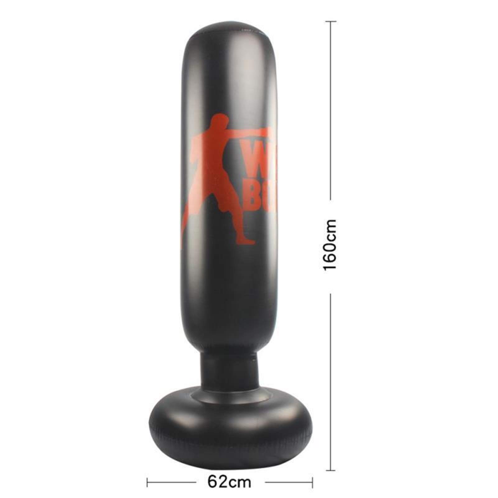 Sacco da Boxe,Sacco da Boxe da Terra 160 cm Boxing Punzonatura Borsa Gommone Gommone Gommone Gratuito Tumbler Muay Thai Training Pressure Sollievo Rimbalzo Sandbag con Pompa dell'Aria