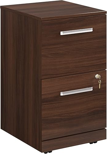 OfficeWorks by Sauder Affirm - Archivo Moblie de 2 cajones, largo 15.55 pulgadas x ancho 19.45 pulgadas x altura 28.43 pulgadas, olmo noble