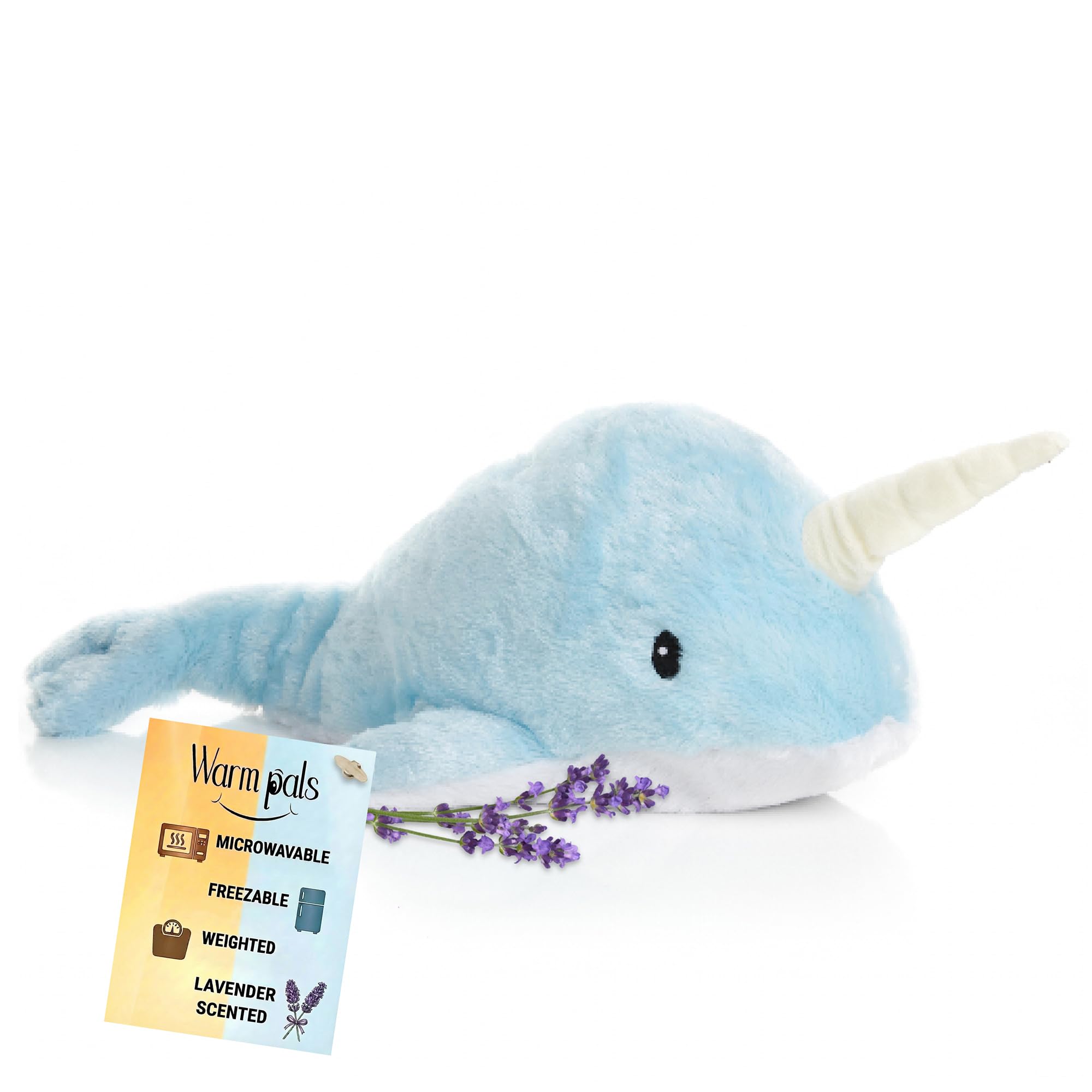 Amazon.com: 1i4 Group Nori the Narwhal - Microwavable & Weighted