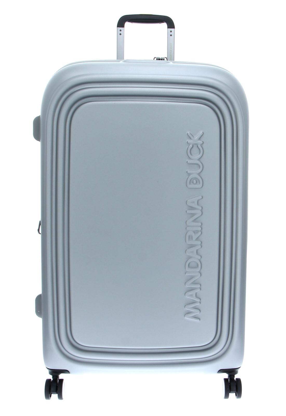 Mandarina Duck Unisex Logoduck + walizka na kółkach Xl Exp P10szv35, Silver, 52x82x34/37(LxHxW), Walizka i walizka na kółkach