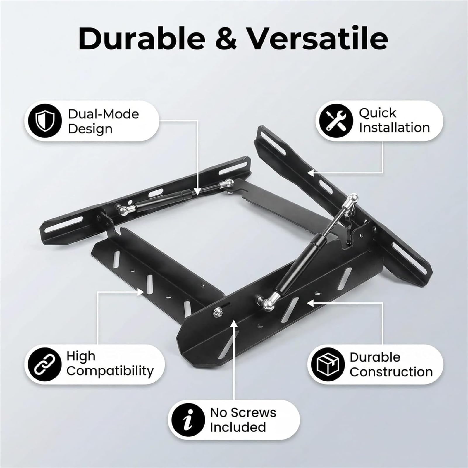 Soportes De Montaje para Tablas De Recuperación — Soporte De Techo De Modo Dual para Tablas De Tracción (Compatible con MaxTrax Y ARB) — Kit De Montaje De Acero con Recubrimiento En Polvo
