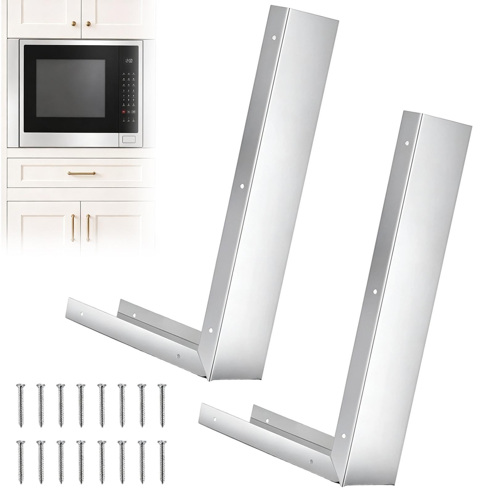 Microondas Trim Kit 2 piezas - 304 acero inoxidable | Built In Gáp Filler