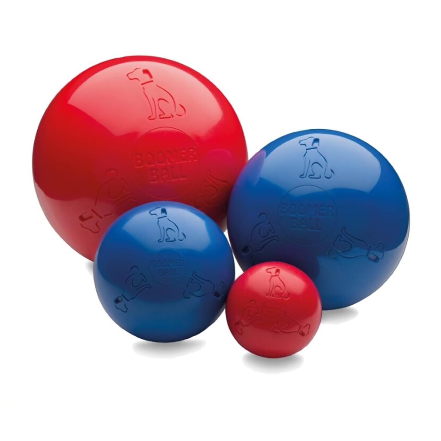 BOOMER BALL 4 inch Virtually Indestructible Best Dog Toy Boredom Busting Football Tough Durable Small Dog Ball Floats