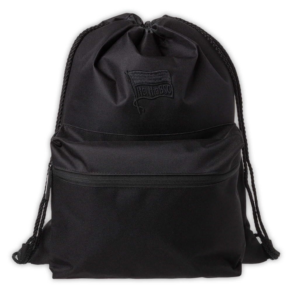 Hertha BSC Berlin Turnbeutel - Logo schwarz - Sportbeutel | All Black | Rucksack | HBSCB - Plus Lesezeichen Wir lieben Fußball