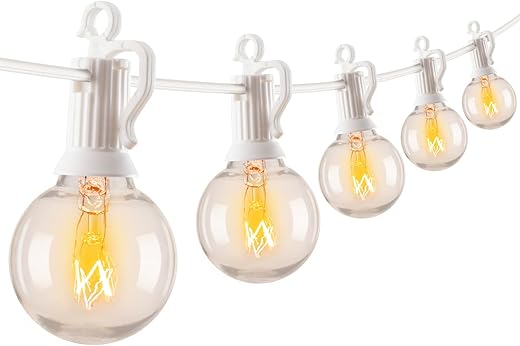 Outdoor String Light with 27 Edison Glass Bulbs