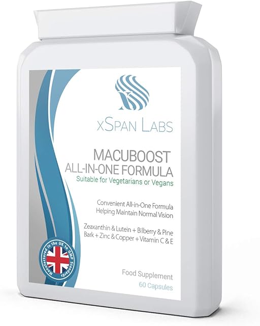 MacuBoost All-in-ONE AREDS 2 Plus Formula 60 Days Supply - Lutein, Zeaxanthin, Bilberry, Pine Bark Plus an Essential Balance of Vitamins & Minerals Proven to Support Normal Eyes and Macular Health