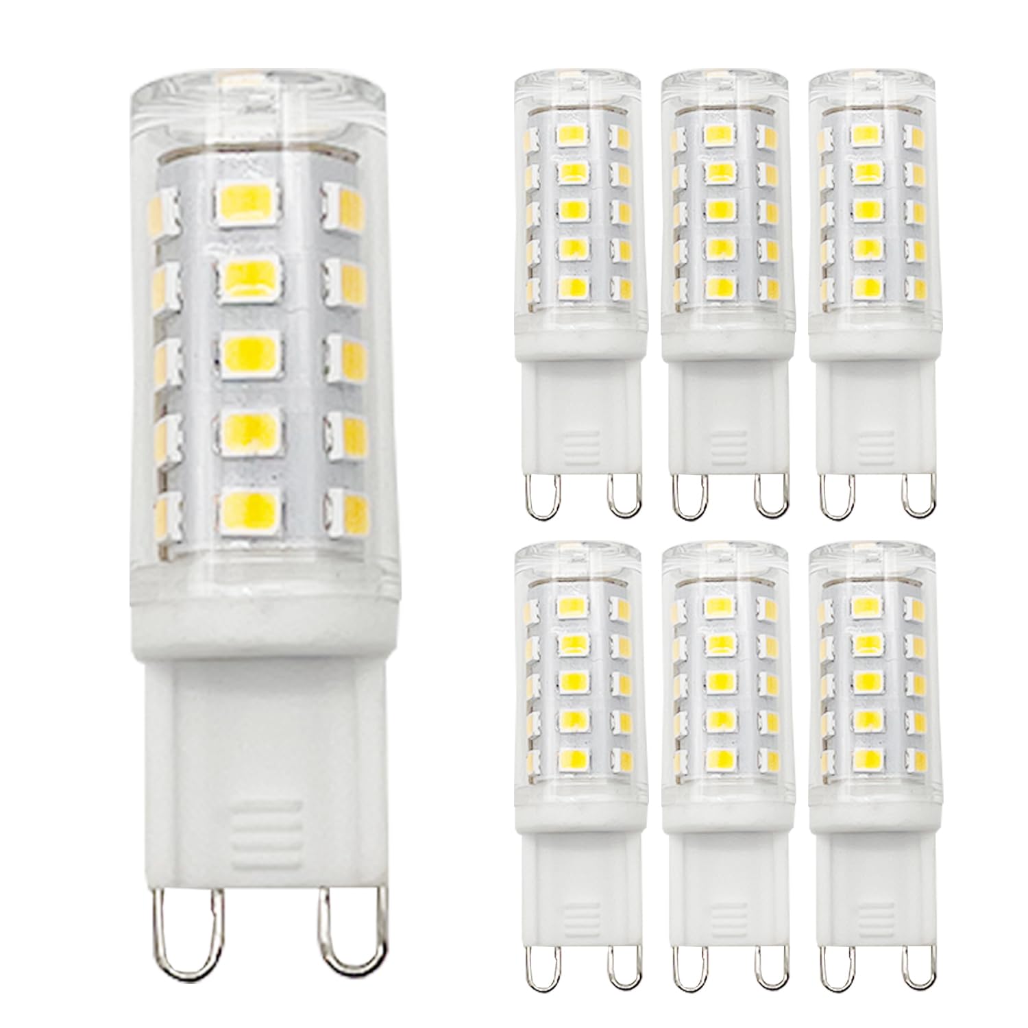 VIIONX G9 LED Light Bulbs, 5W Warm White (Equivalent to 40W-50W Halogen), 500 Lumens, 3000K, 220-240V, No Flicker, Non-Dimmable, Energy Saving for Home Lighting Decor