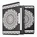 Price comparison product image kwmobile Case Compatible with Kobo Glo HD/Touch 2.0 - Case PU e-Reader Cover - Flowers White/Black
