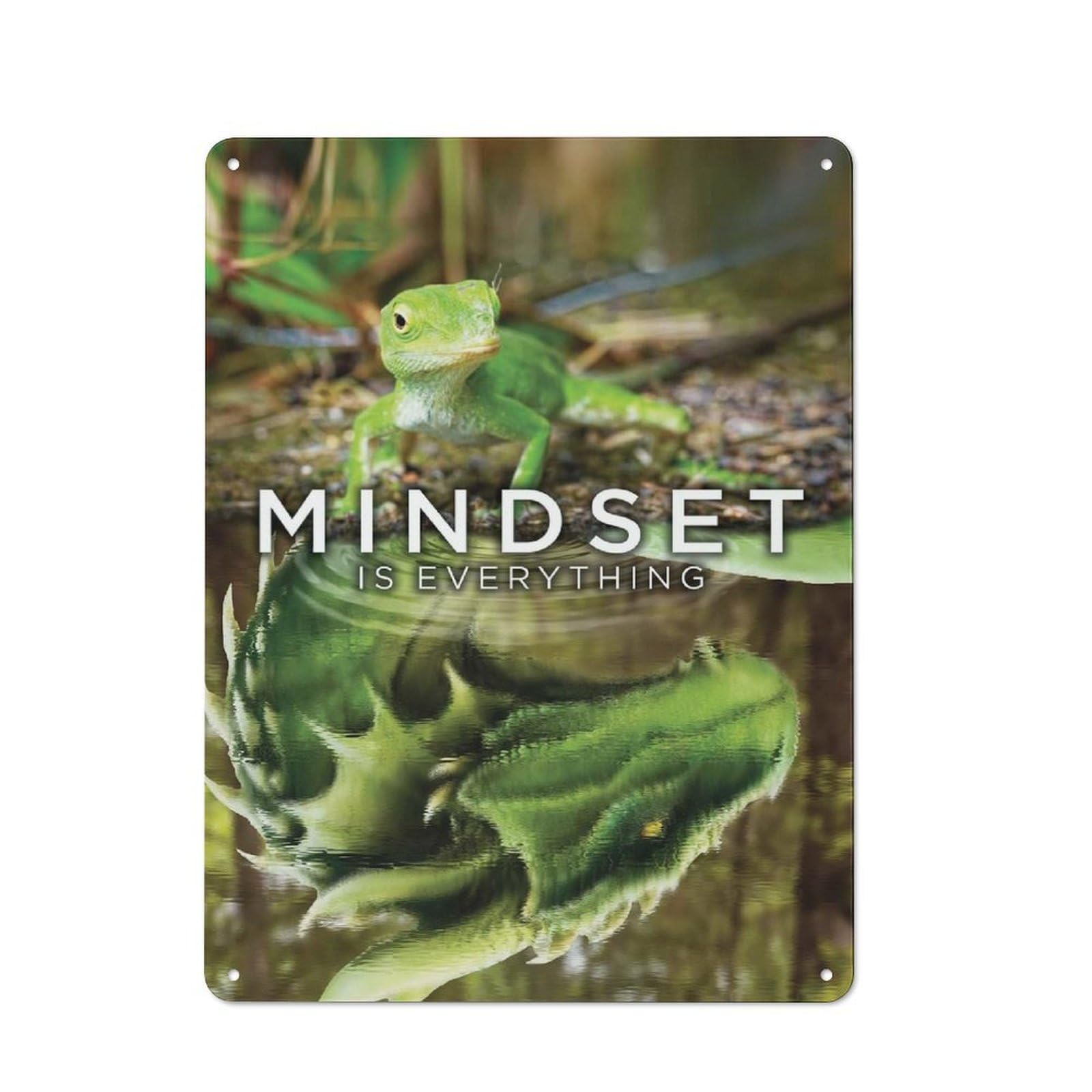 Junmoney Style-9 Dragon Mindset Vintage Metal Plaque 40X30cm For Hobby Room Or Studio, For Kitchen, Dining Room And Home Bar Wall Decor