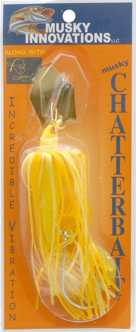 Musky Innovations Fishing Lures 7 Chatterbait Musky Gold Yellow