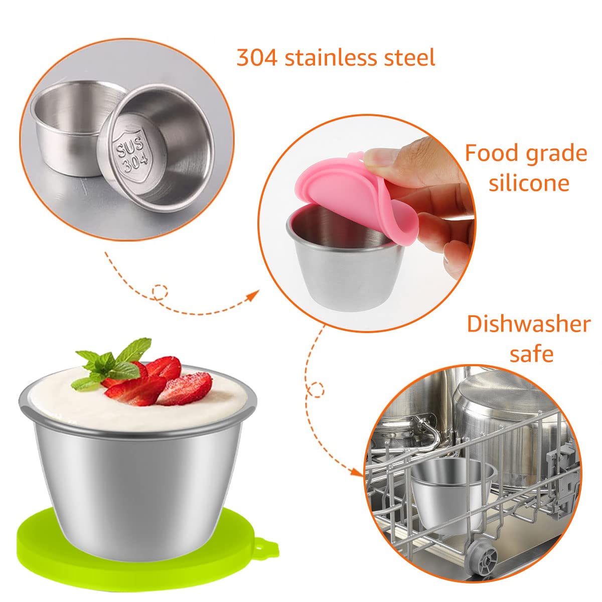 Paquet De 6 RéCipients à Vinaigrette à Emporter, Petits RéCipients à