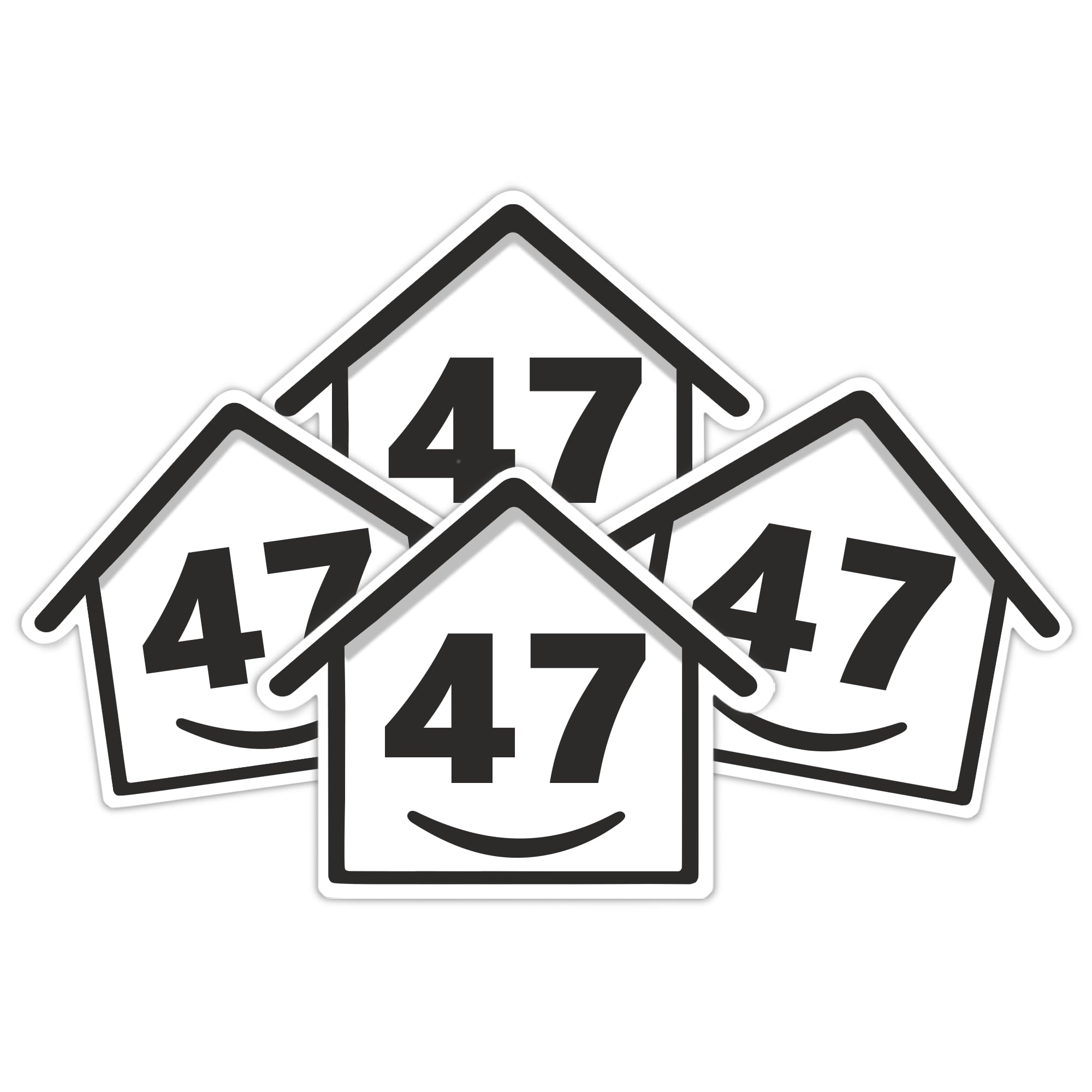 4 x Bin Numbers for Wheelie Bins, 1-99, 15cm ‘Happy House’ Design Dustbin Stickers, Easy Application Stick On Number Stickers - Weatherproof Self Adhesive Vinyl, Black (11) — view 13