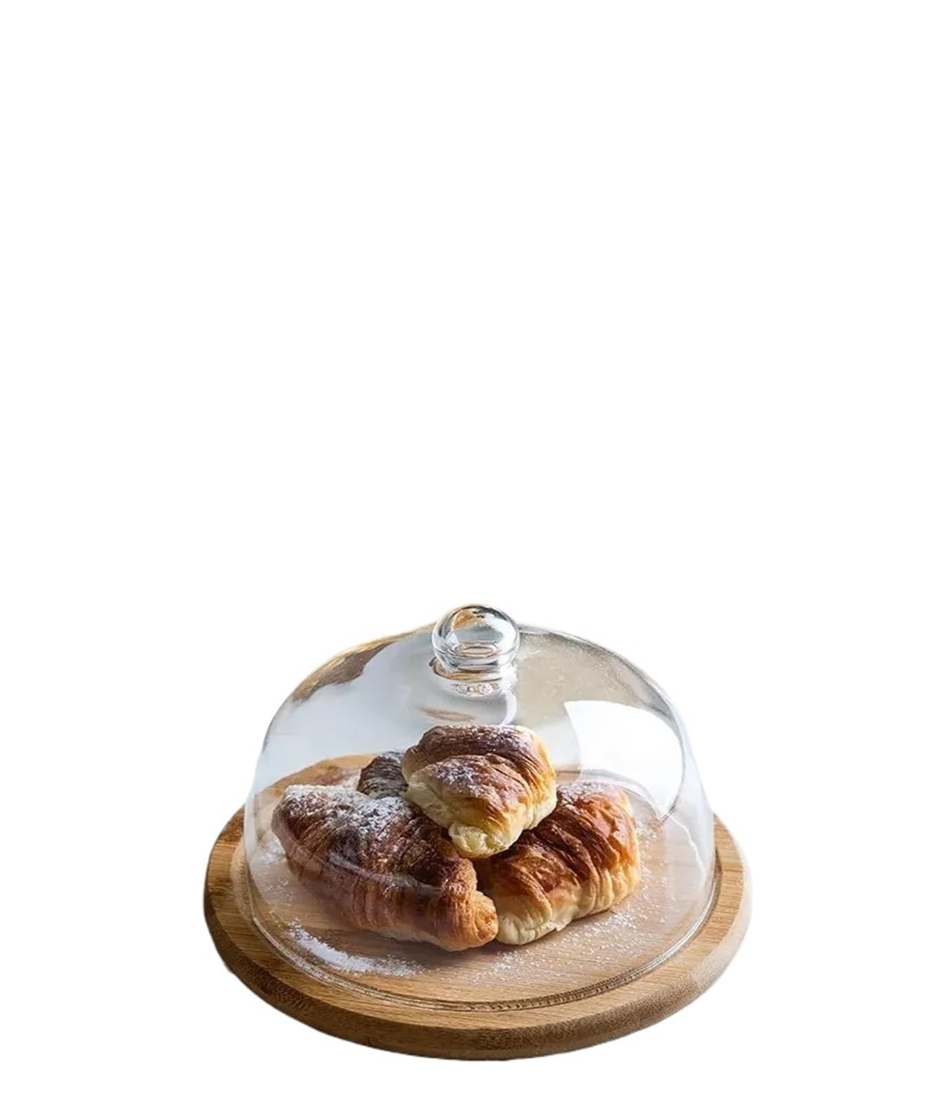 Holztablett mit Glasabdeckung for Obst und Dessert(L-1SET)