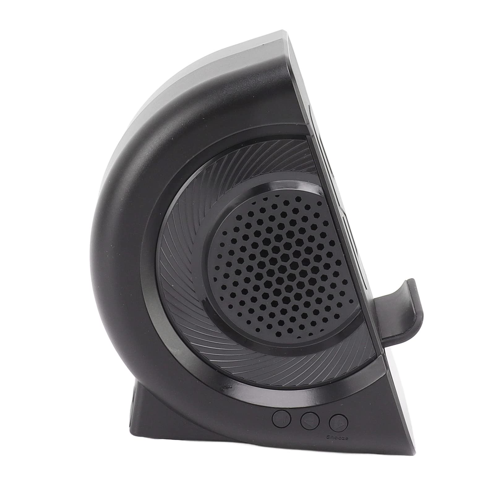 Speaker Alarm Clock, 12 Functions 3 in 1 Alarm Clock Double Coil Design for Office (Black)-image-40