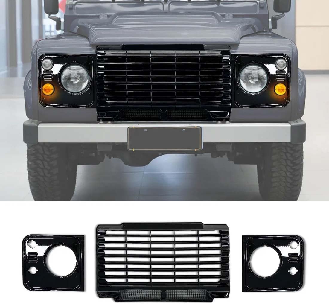 Car Front Grill for Rover Defender 90 110, Front Bumper Center Grill