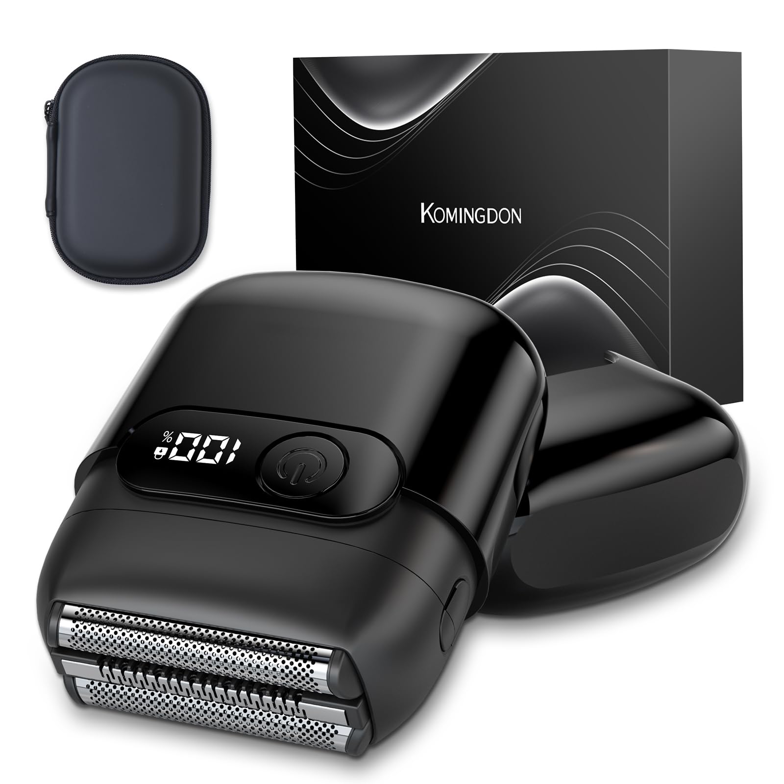 Electric Foil Shavers for Men Mini Electric Razor with Storage Bag 3 Floating Blades Portable mini Shaver IPX7