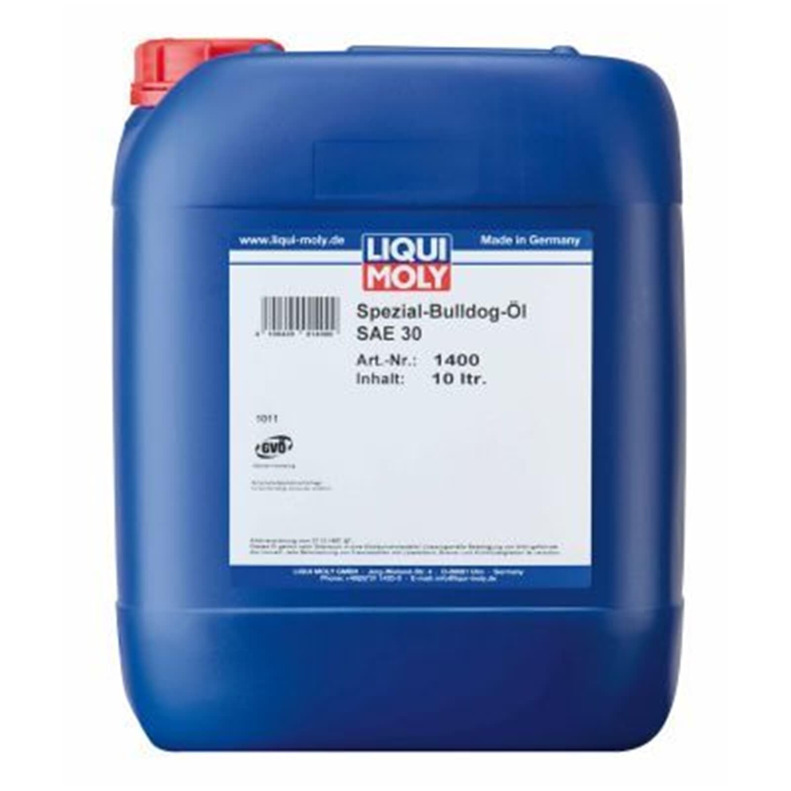 Liqui Moly Spezial Bulldog-Öl SAE 30, 10 L, Aceite de Tractor, SKU 1400