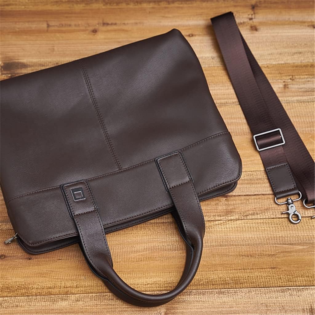 Genuine Leather Briefcase Men Bag Business Handbag Male 14inch Laptop Shoulder Bags