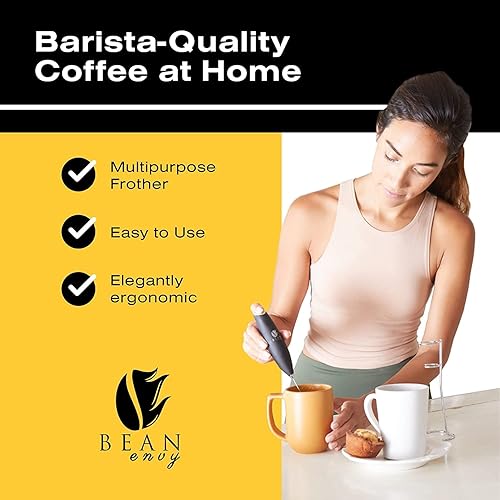 Miniatura 2 de Vaporizar eléctrico de mano Bean Envy para leche espumador perfecto para el mejor Latte se incluye soporte de acero inoxidable