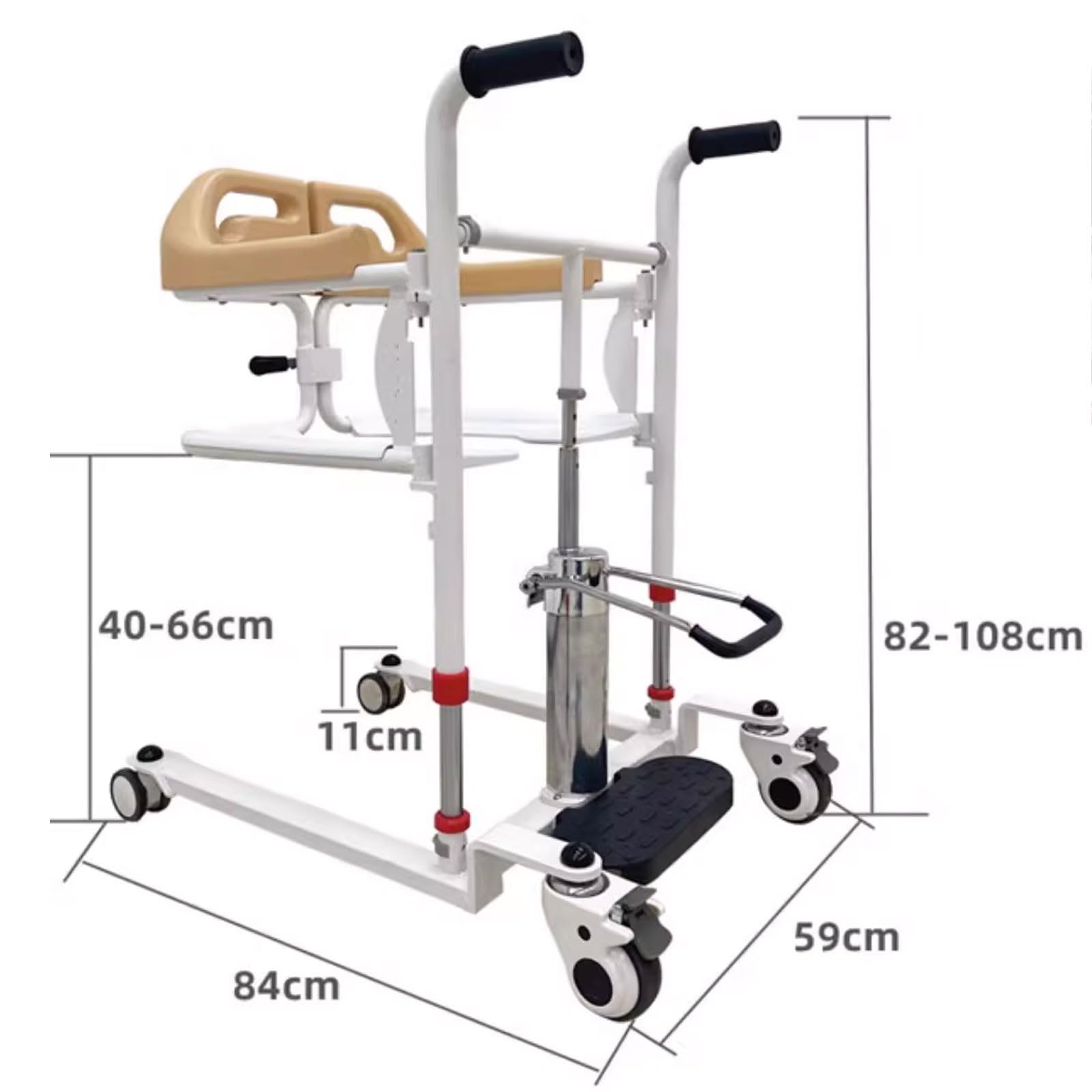 Silla de Ruedas Elevadora de Pacientes, Grúa for Elevación y Traslado de Pacientes, Silla de Ruedas Elevadora de Enfermería, Elevadores de Sillas de Ruedas for El Hogar (Size : A)