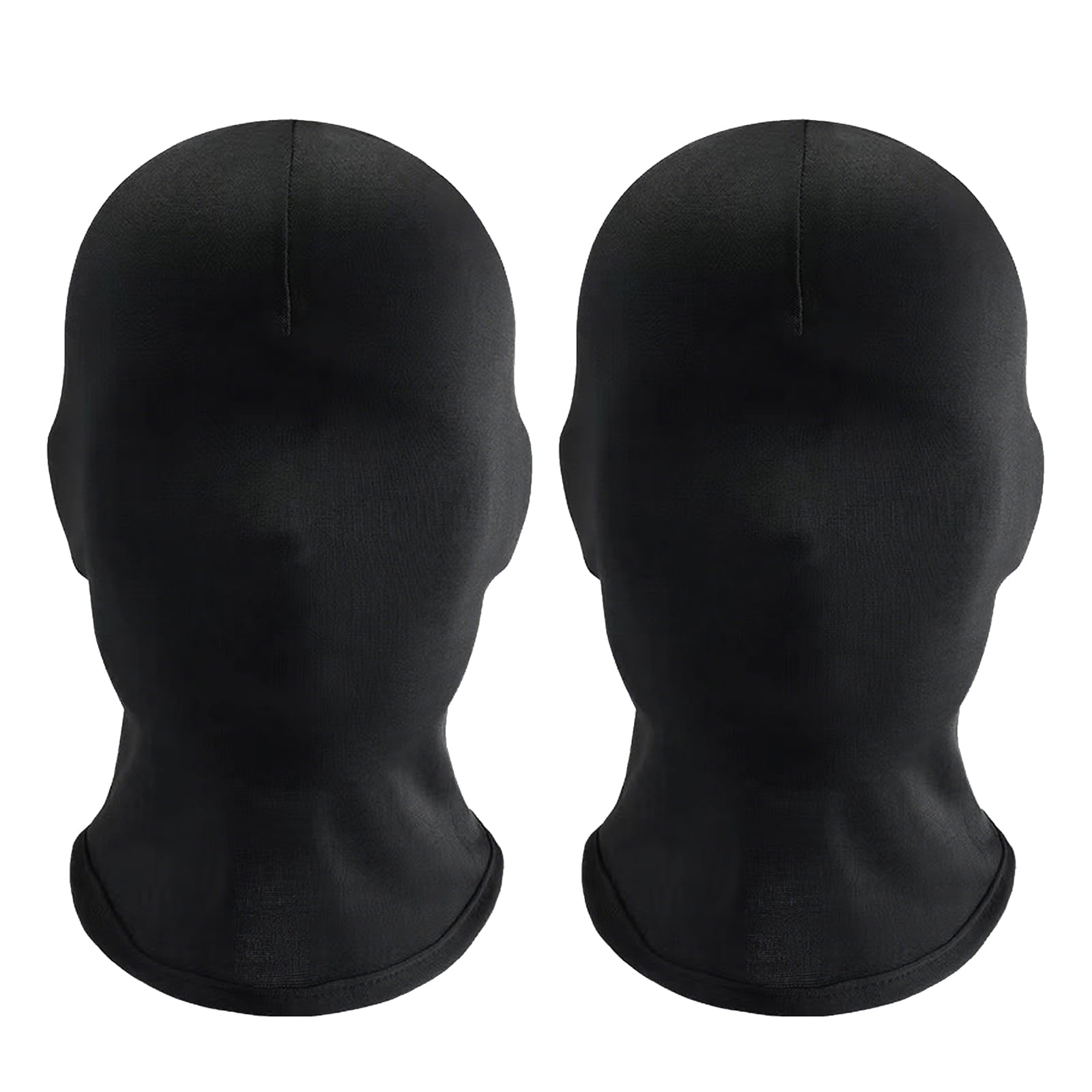 2 packs Black Full Face Morph Mask for Halloween Party Costume Unisex Men Adult Women