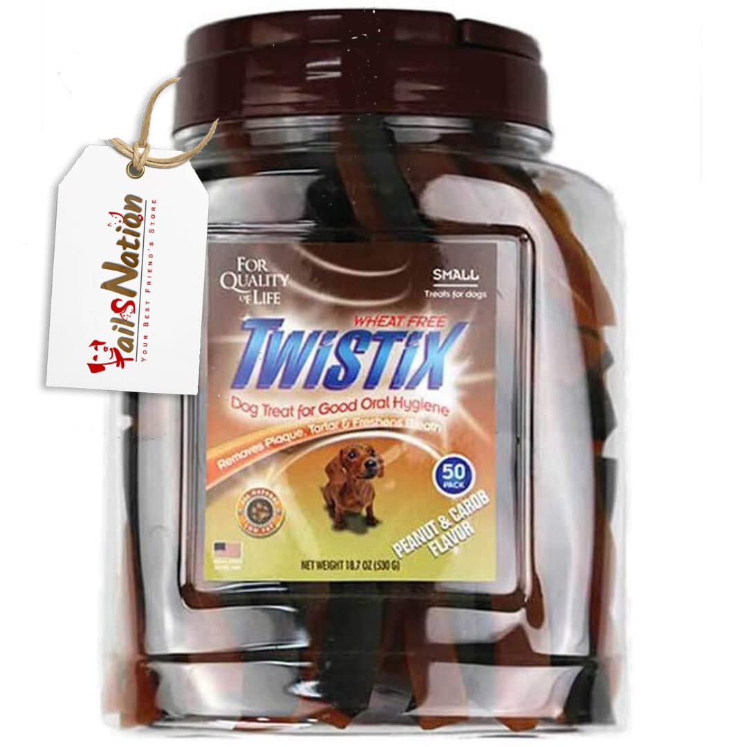 Twistix Dog Treats for Good Oral Hygiene | Plant-Based | Wheat, Corn & Soy Free | (Milk & Cheese Canister Small Size) 530GM X Tails Nation (B0BTC59LFN) Amazon Price History, Amazon Price Tracker