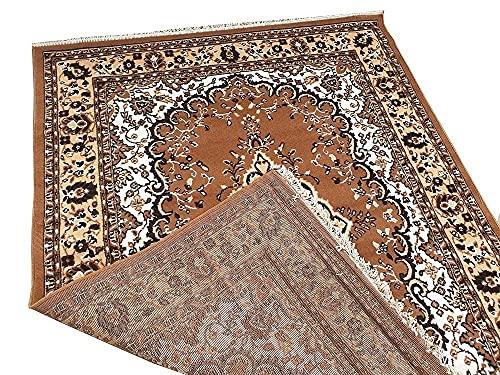 Image of Soft Washable Beautiful Acrylic Rugs for Home Decor Living Room 5x7 feet (150 x 200 CM) Gold
