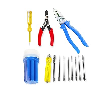 Sky Blue Multipurpose Prosfessional Home & Office, Shop Wire cutting Used Hand Tools Plier Kit (4 Piece) SBE-137