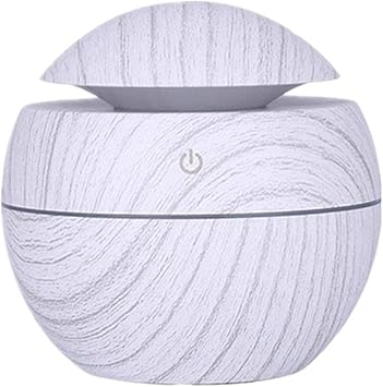 130ml Mini Air Humidifier Ultrasonic Electric USB Aroma Diffuser Wood Grain LED Night Light Electric Aroma Diffuser Aroma Diffuser Home