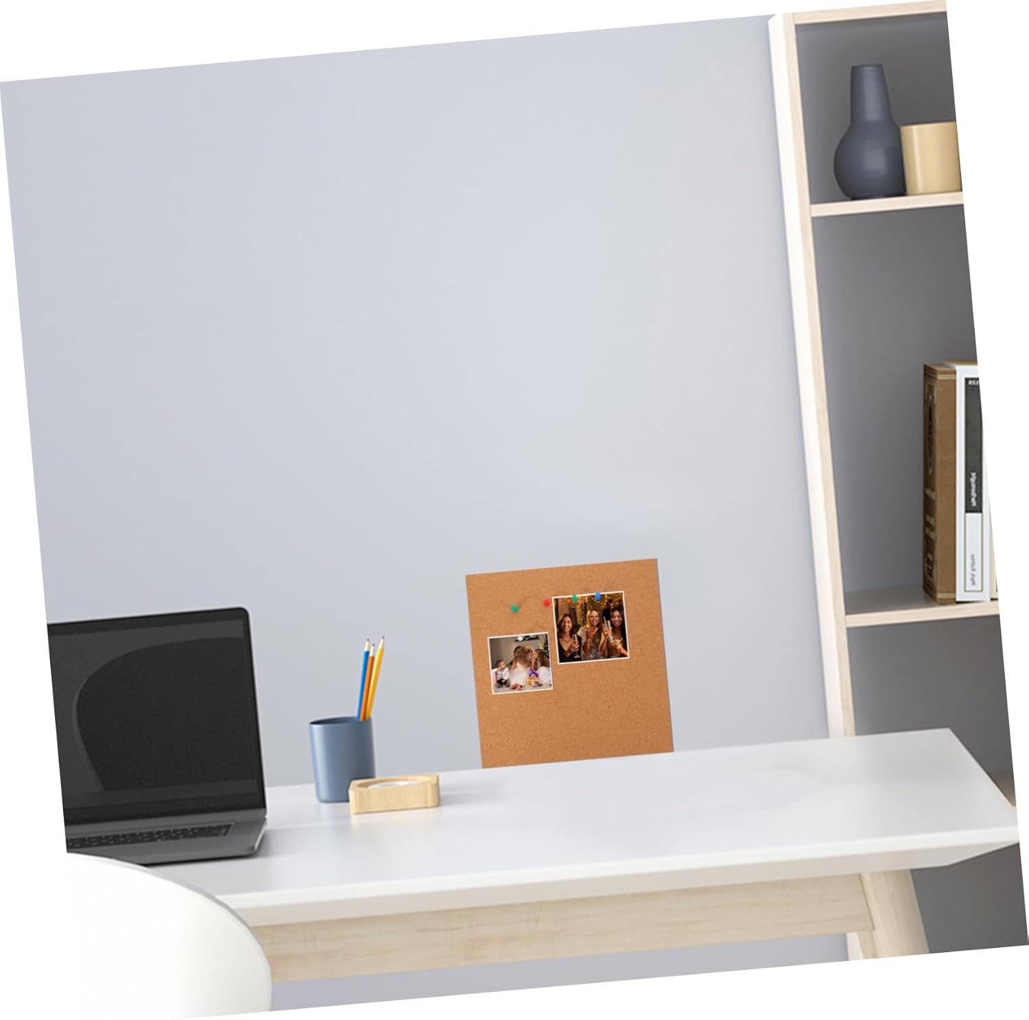 ABOOFAN Self-Adhesive Cork Board Small Wall Desk Board Frameless Thick Memo Notice for Office Home Decor