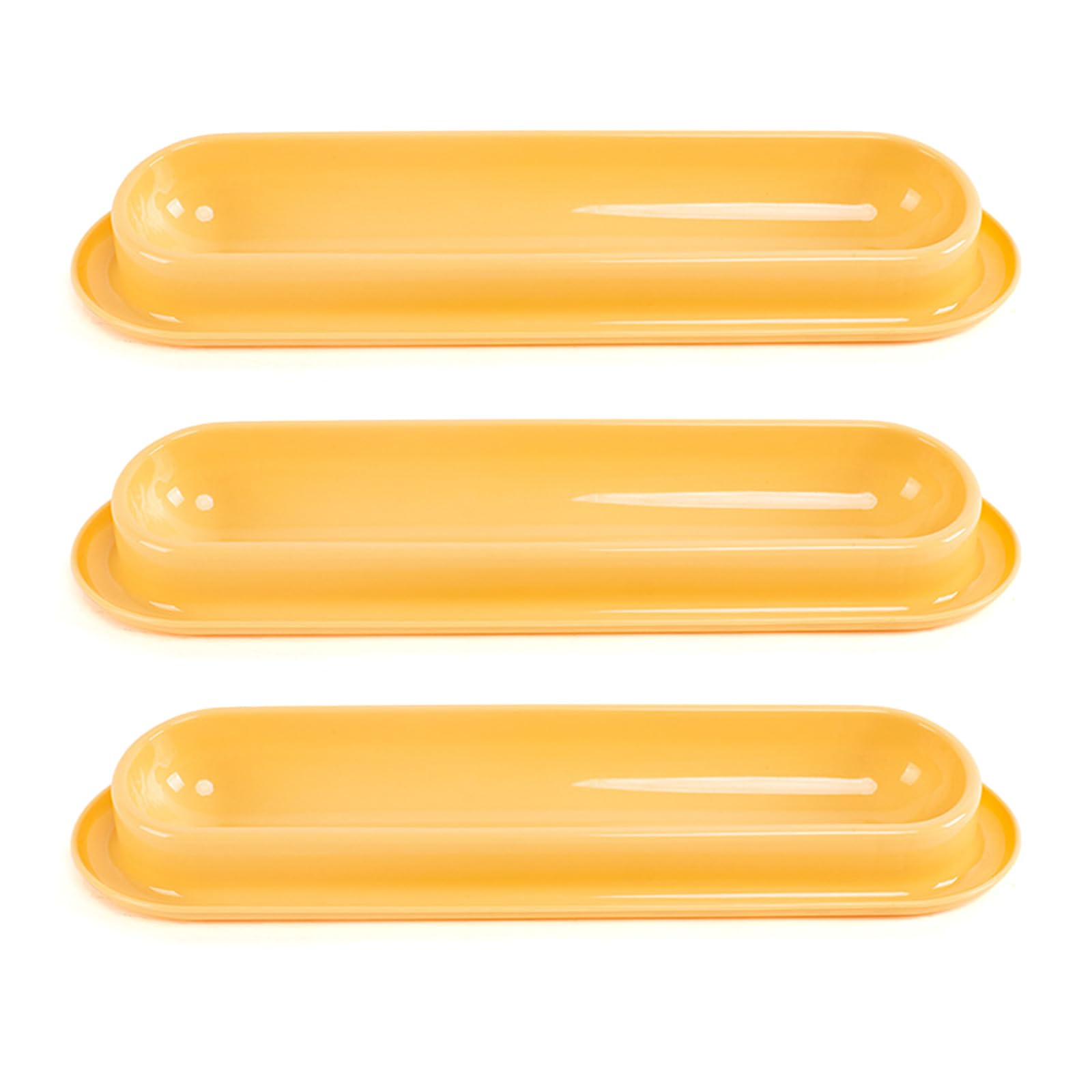 Plats d'alimentation pour chats assiette alimentaire haut de gamme lot de 3 longs bols