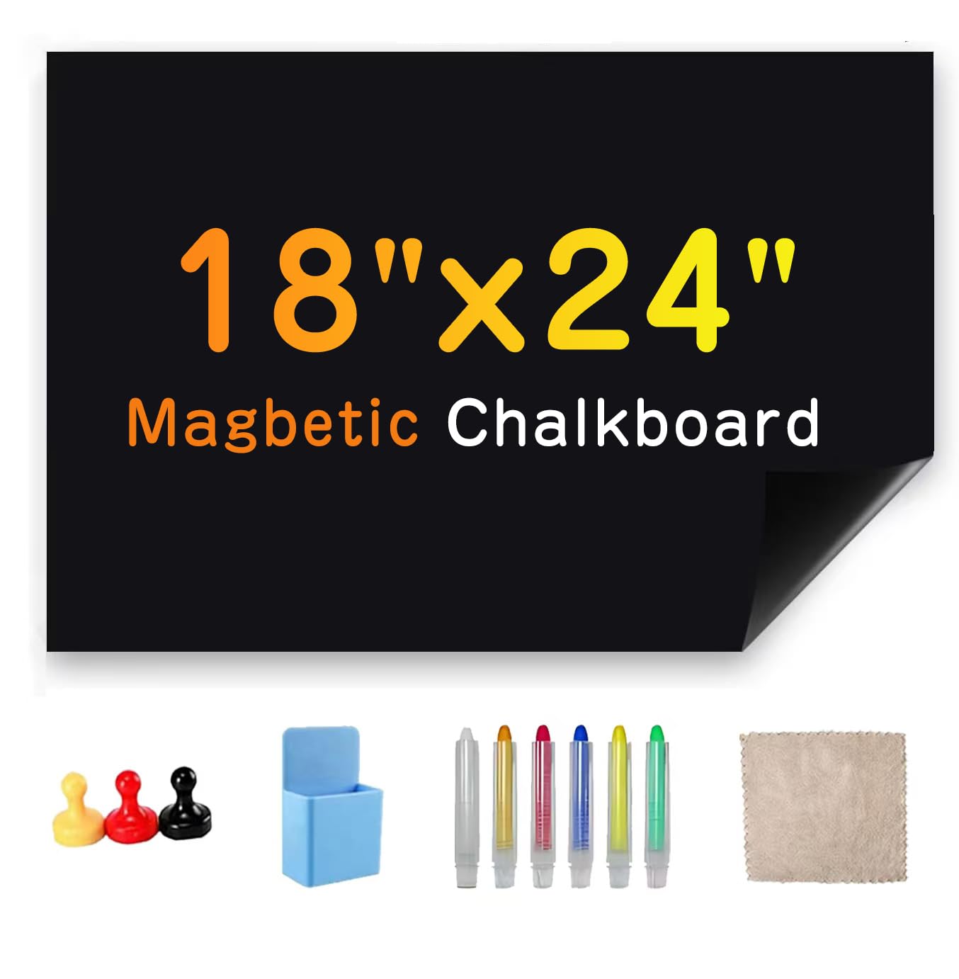 Magnetic Chalkboard 18"x24" for Wall Chalk Board Sticker