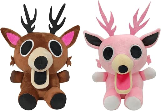 Deer Props, 2 Piece Stuffed Animal Decoration, Deer Props for Home and Office Decor, Travel Companion, Gift for Collectors and Game Fans