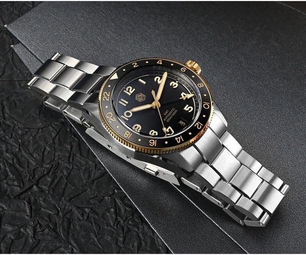 San Martin Watches for Men - NH34 Movement Automatic Dive Watch SN0140W 38mm Mens Watch 20Bar Waterproof Sapphire Crystal Luminous Mechanical Wristwatch