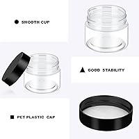 Vista 186 de 6 Pack 6oz Plastic Jars Containers with Lids Wide-mouth Refillable Leakproof Reusable Round Empty Jars for Travel Cosmetic Dry Food Spice Candy Clear