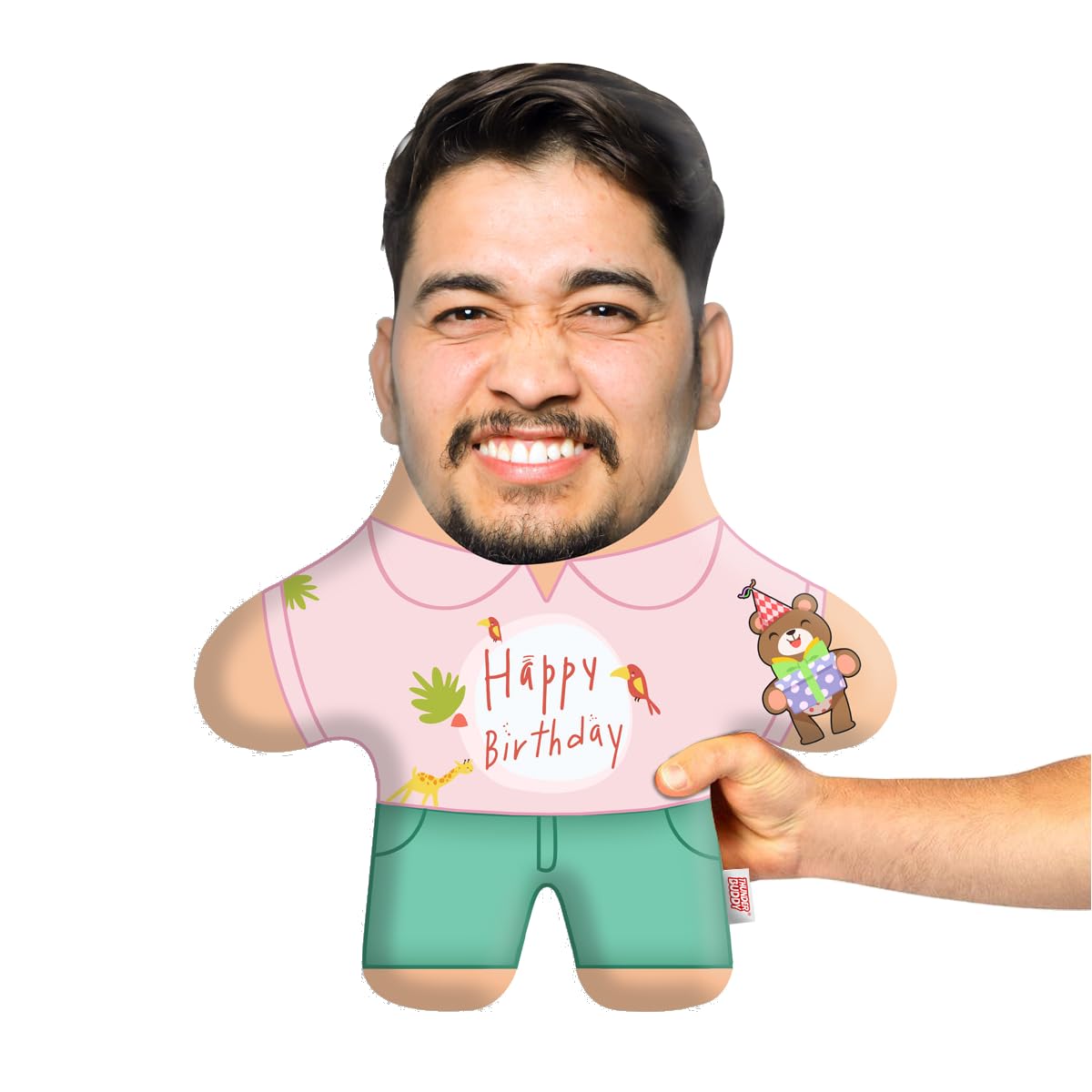 Birthday Boy Mini Me Face Pillow for Kids and Adults | Ideal Custom Gift for Long-Distance Relationships, Family Members and Best Friends (15x20 Inches)-image-37