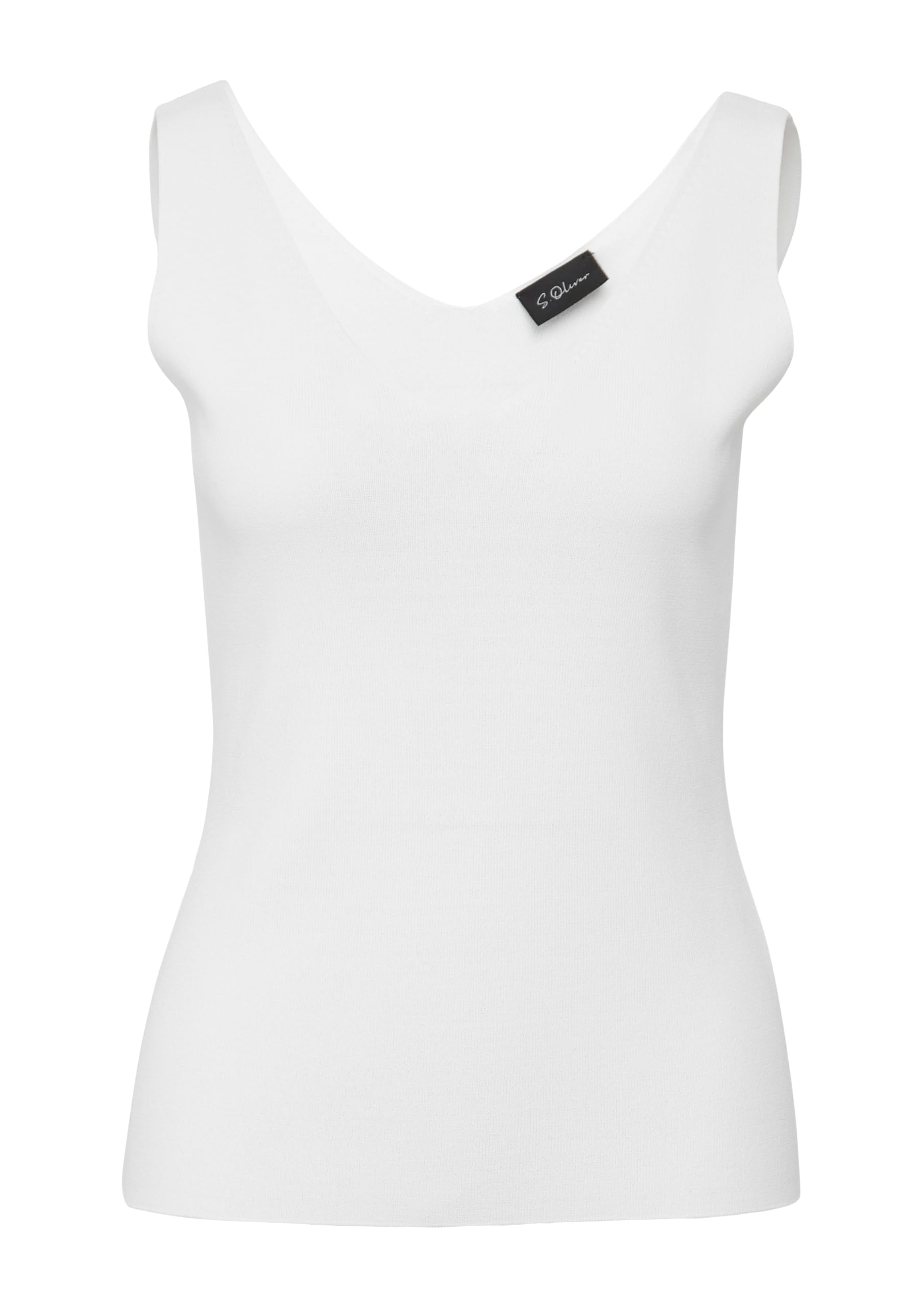 s.Oliver Schwarz Label Strickpullunder