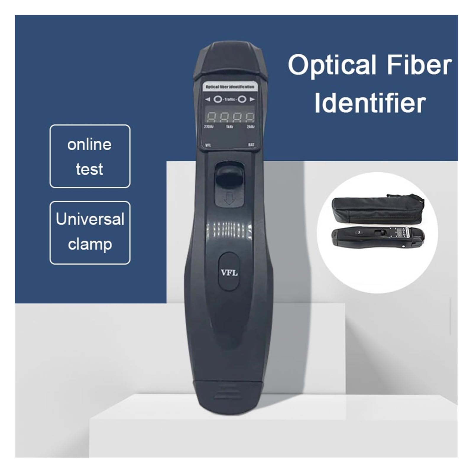 Testeur de Fibre Identificateur De Fiber Optique Avec 4 Localisateurs Visuels Défauts VFL, Testeur Machine Tout-en-un Rechargeable À Lumière LED Intégré 2m