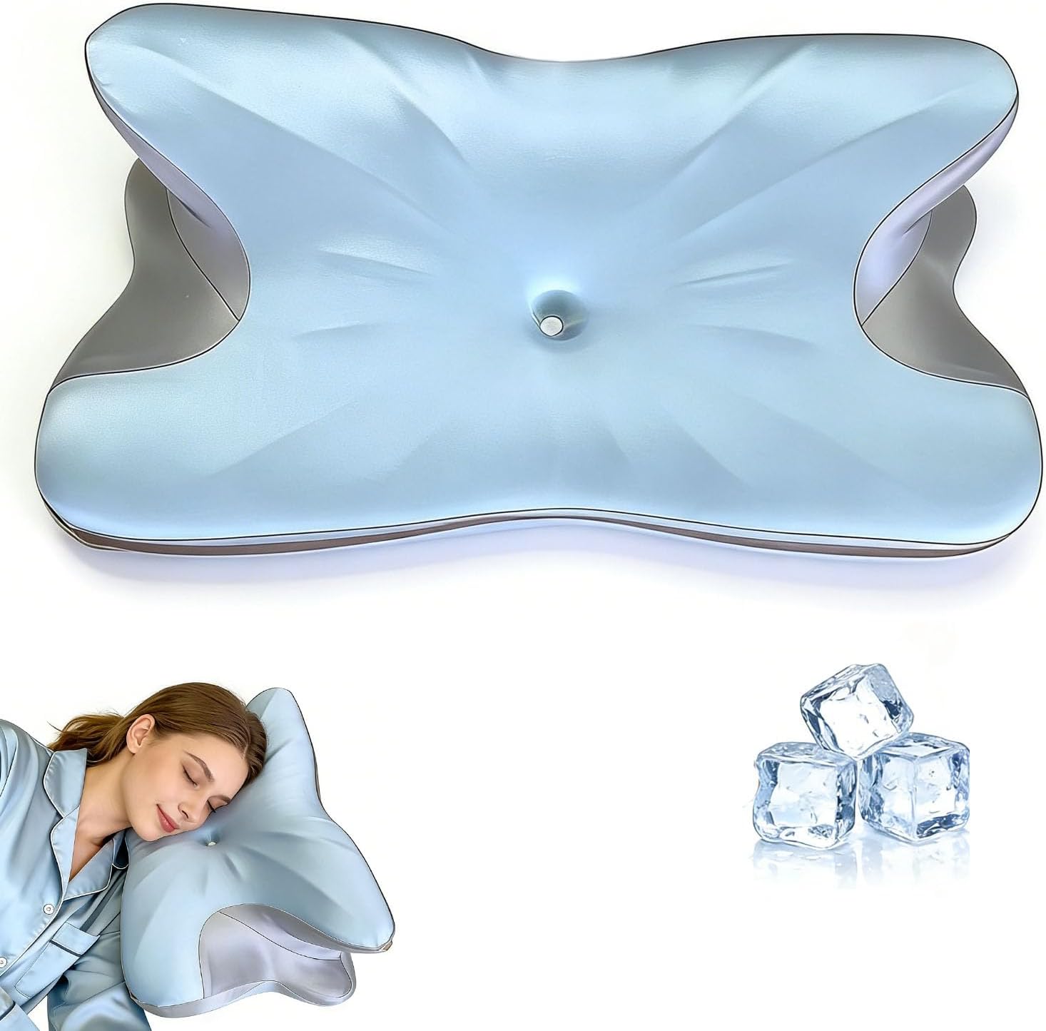 Almohada Memory Foam Queen Cervical Refrescante