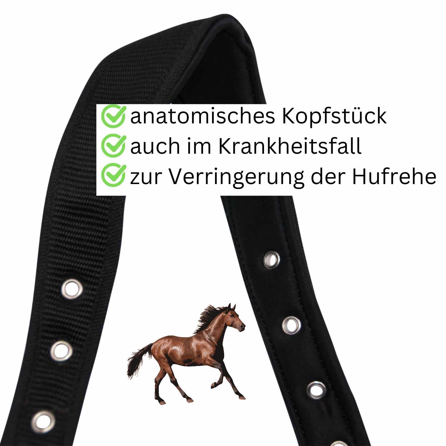 HorseGuard Maulkorb Fressbremse für Pferde mit Teddyfleece Polster, Größenvielfalt