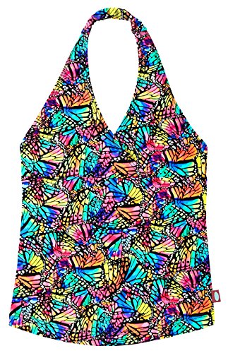 Image of Polkadot Girls' UPF 50+ Swim Halter Top by City Threads