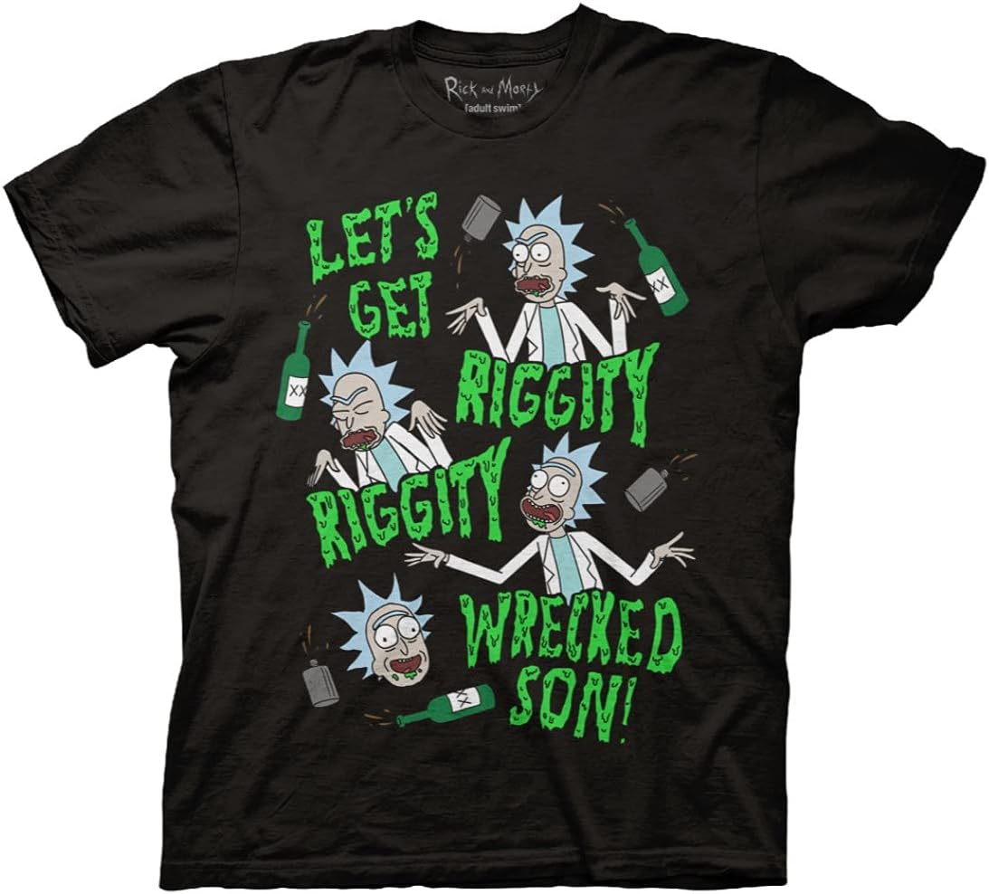 Ripple Junction Rick and Morty Riggity Riggity Wrecked Adult T-Shirt