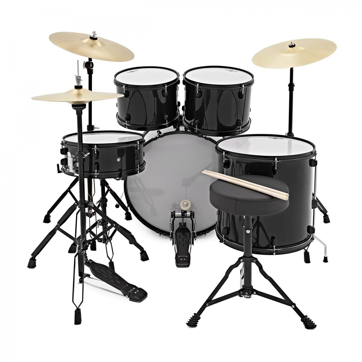 Batteria Acustica Completa Professionale BDK-1+ di Gear4music Nero