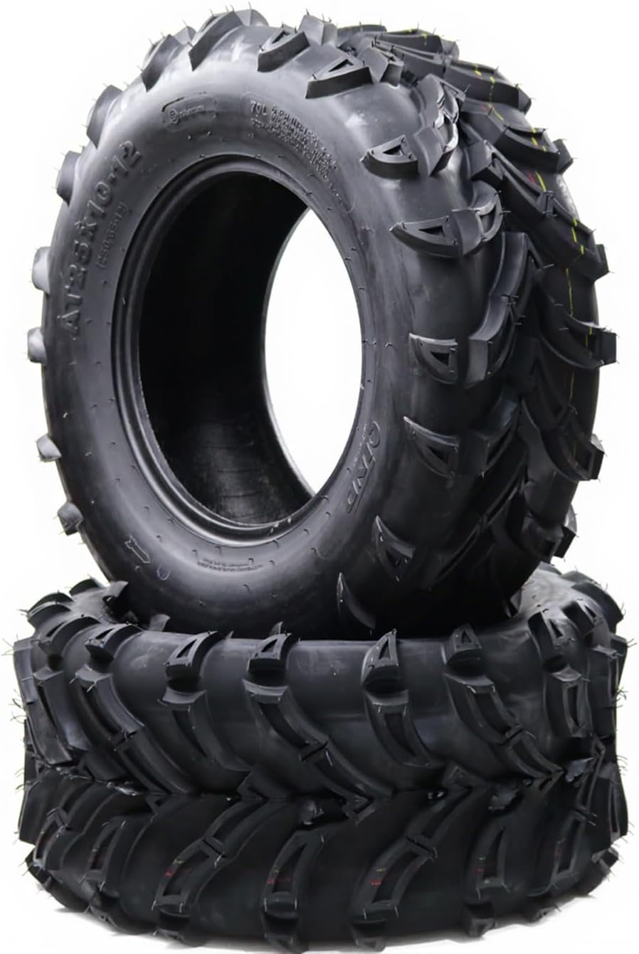 GarveeTech ATV/UTV Tires 25 x 8-12 in Set 2 25 x 8 x 12 Mud Sand Off - Road Tire, All Trail Tire 6PR Tubeless
