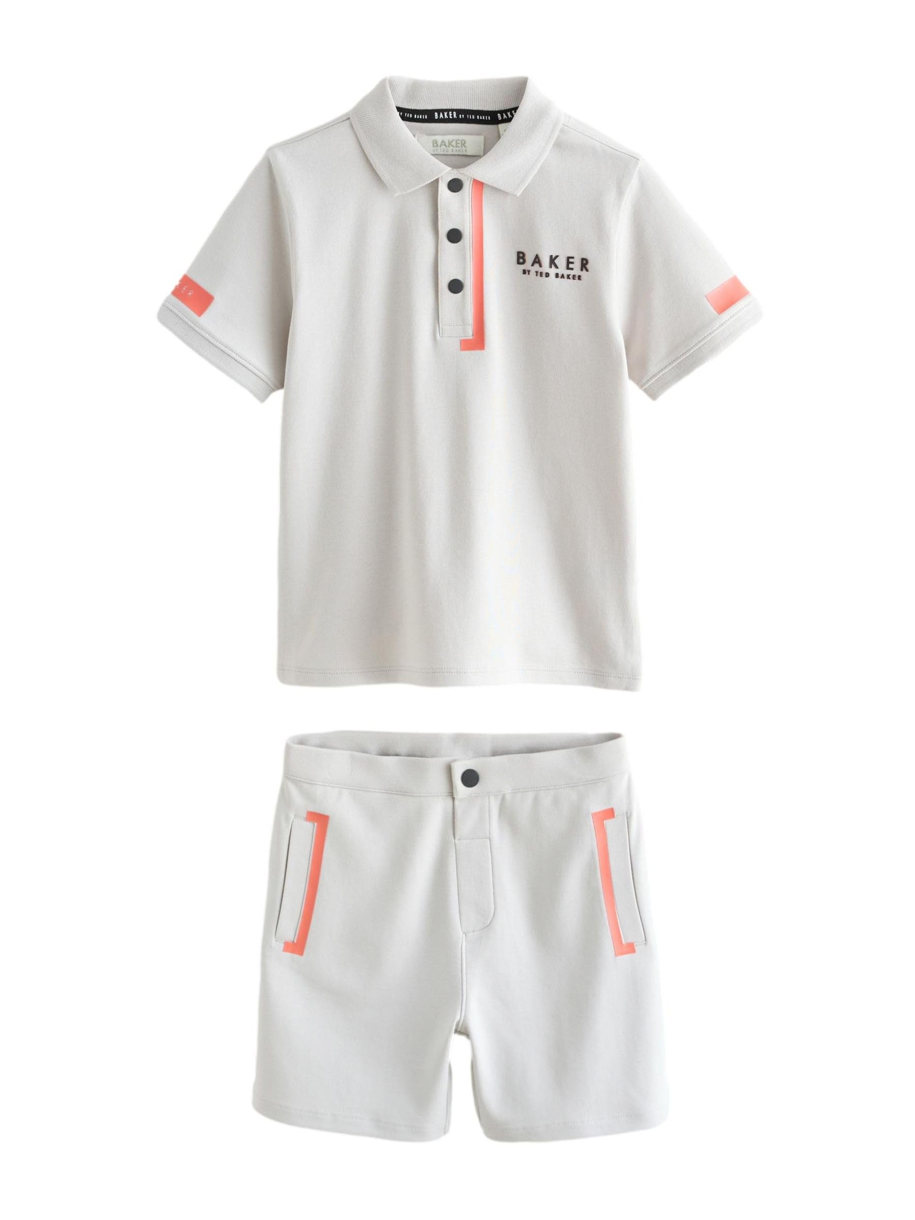 Garçon Ensemble polo à manches courtes et short | Coupe standard, Fermeture boutonnée, 100 % coton