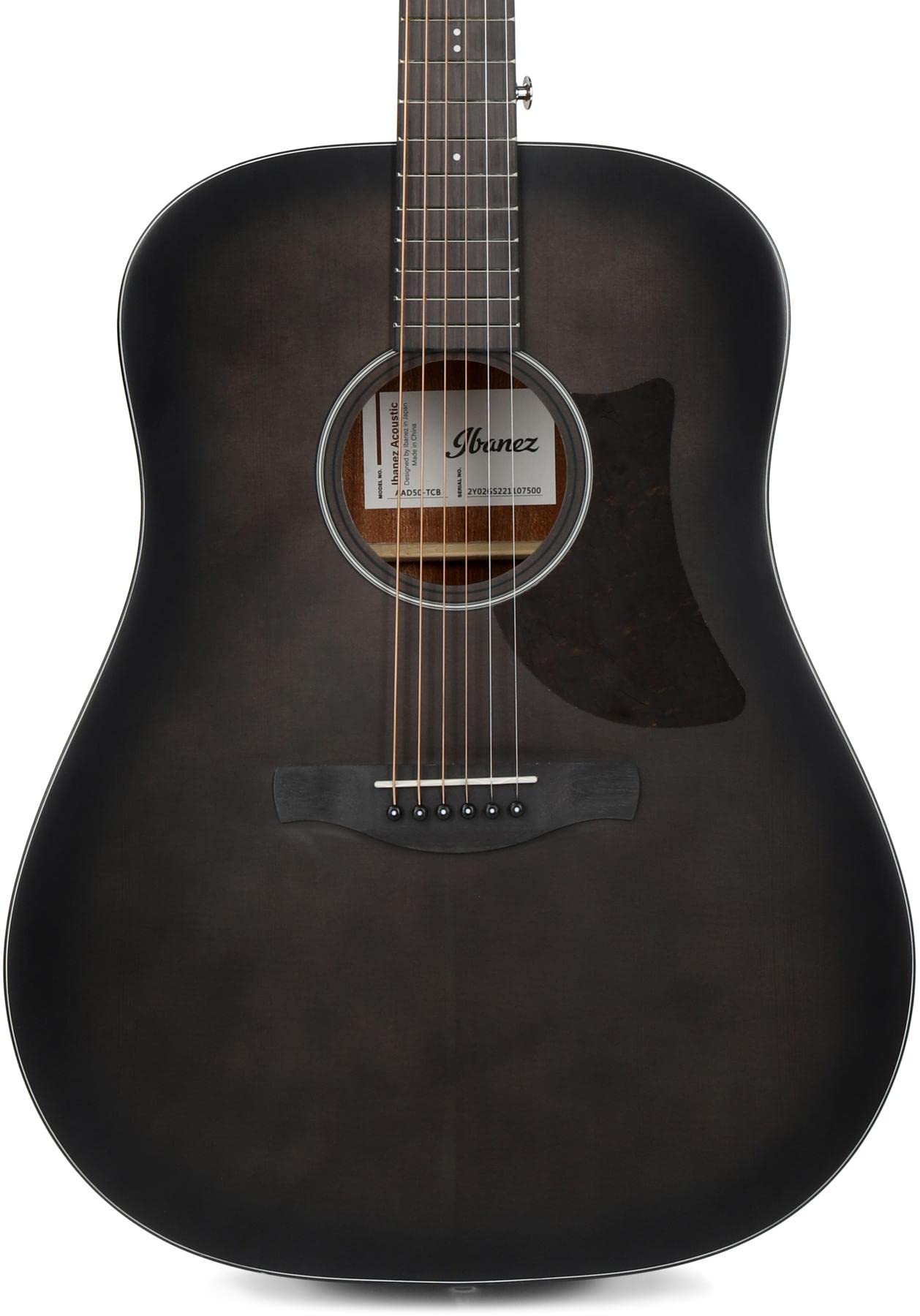 Ibanez AAD50TCB Advanced Acoustic Guitar - Transparent Charcoal Burst