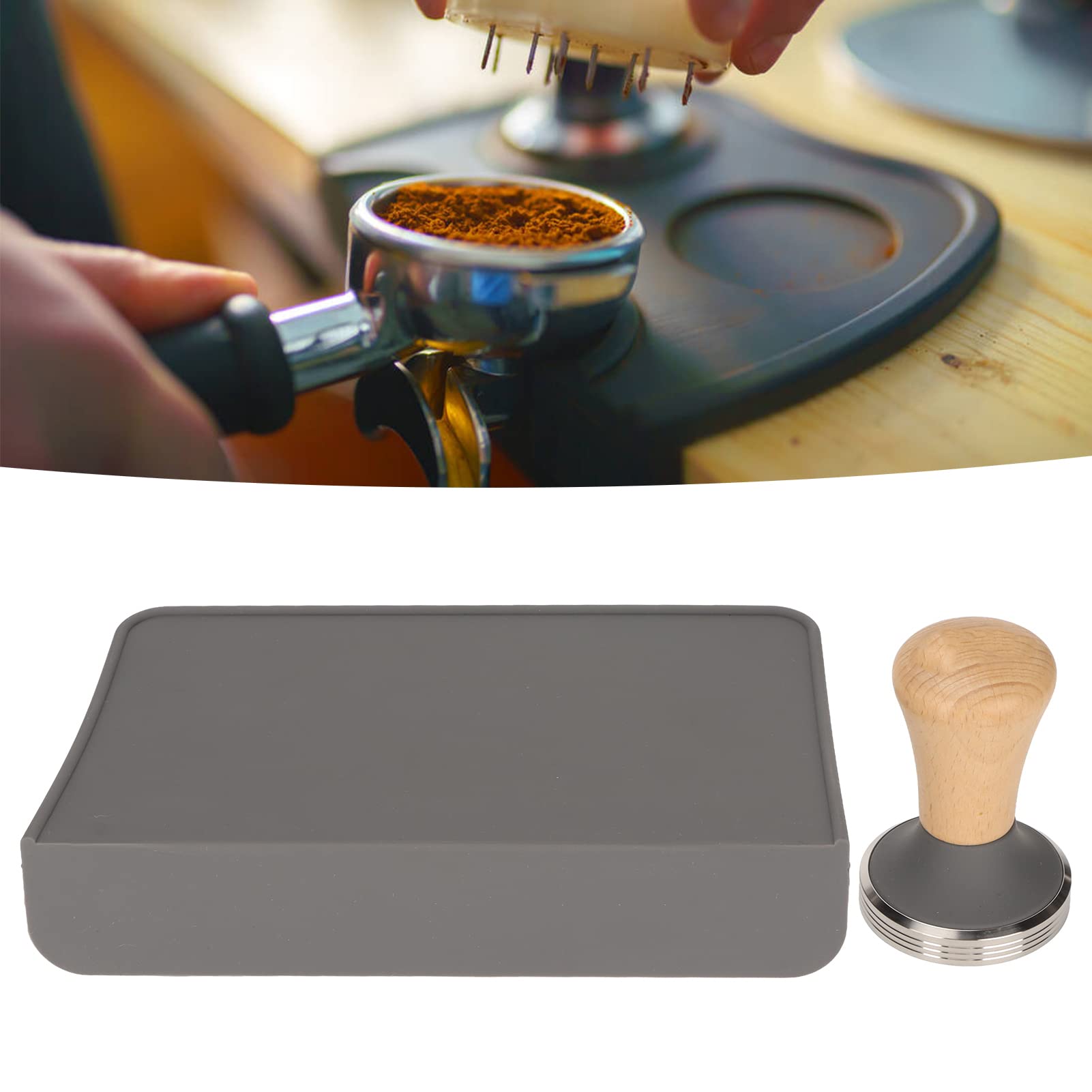 Lot de tapis de compression en silicone de qualité alimentaire pour le café (58 mm)
