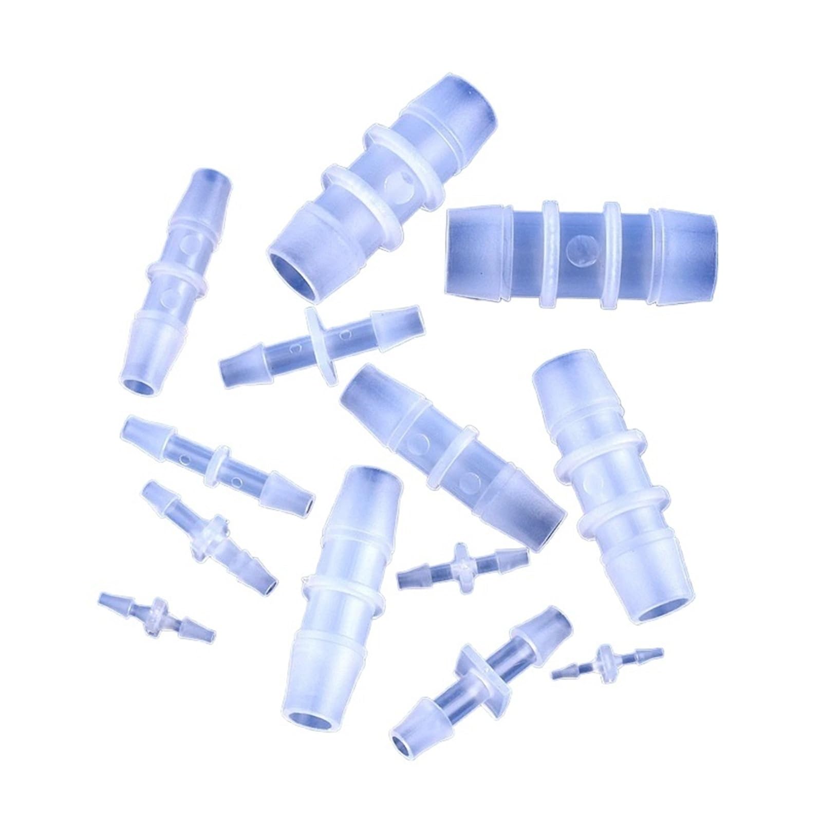 Connecteurs directs en plastique PP de 1,6 à 15,8 mm pour aquarium, pompe à air, aérateur, tuyau, pagode, raccords de tuyaux d'eau, 5 à 200 pièces (9,5 x 9,5 mm, 200 pièces)